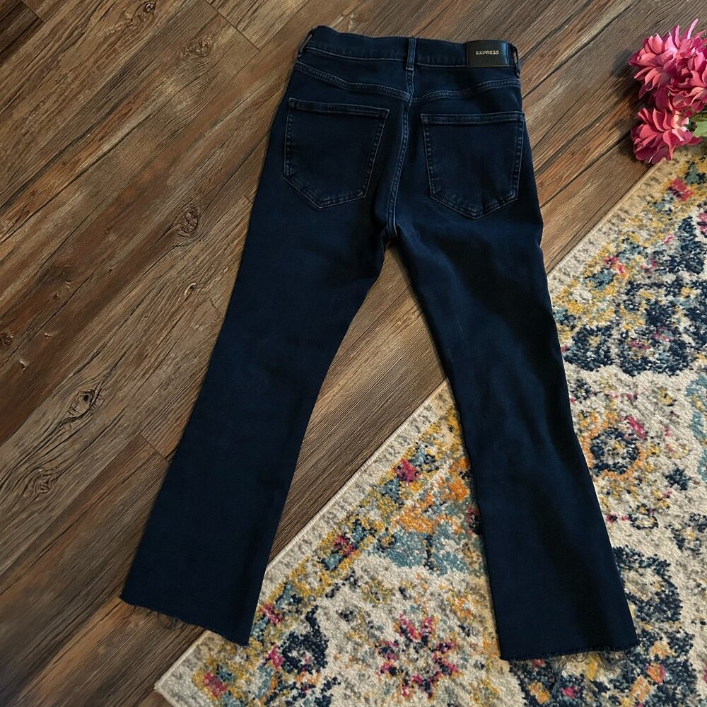 Express High Rise Cropped Flare Jeans - Picture 2 of 3
